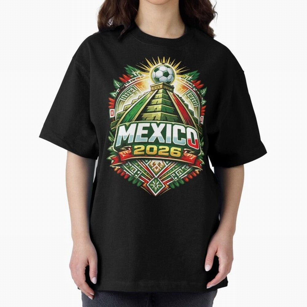 Mexico Soccer 2026 Art Oversized T-Shirt Honor the Beautiful Game during the FIFA World Cup 2026 Group Stage Journey through Neymar, Haaland and Cristiano Ronaldo Highlights, Argentina and Brazil Pride, Stadium Memories, Football Loyalty,