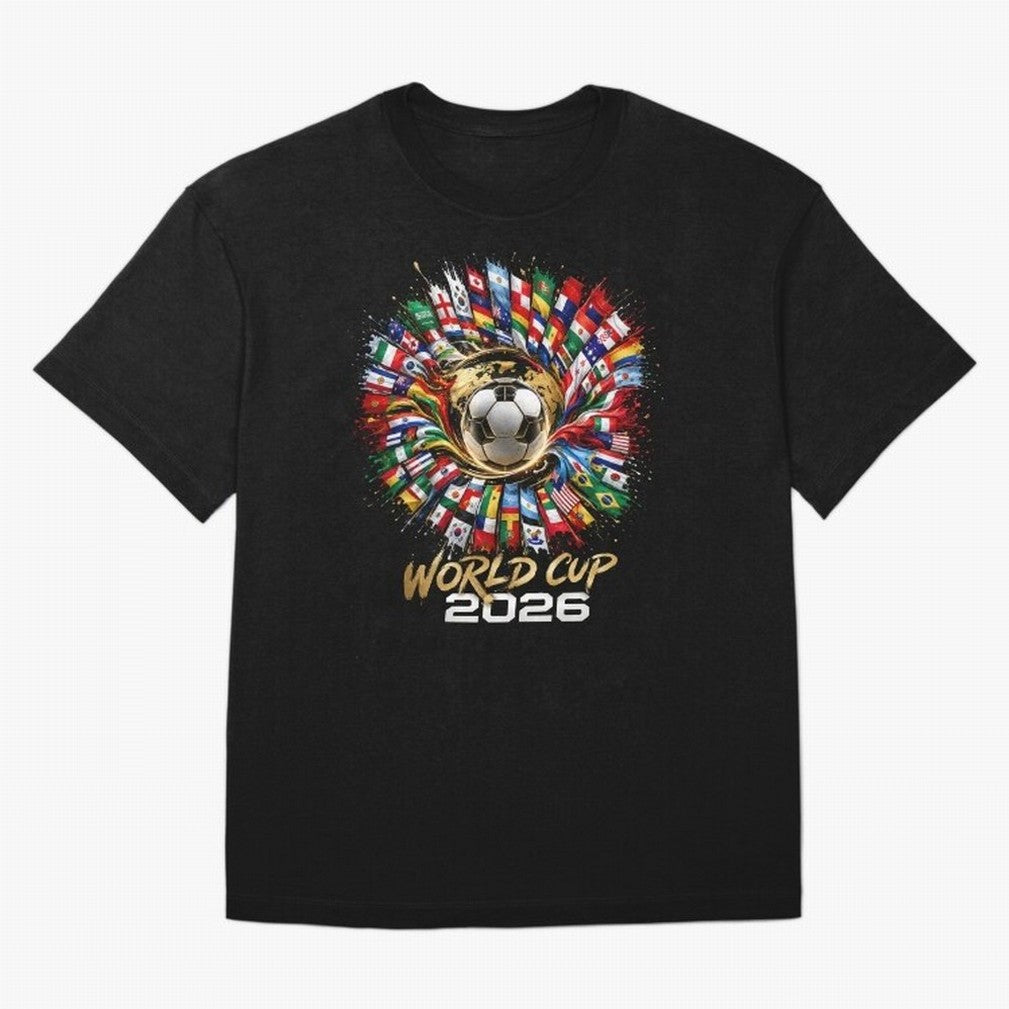 World Cup 2026 Flag Fusion Football T-Shirt Oversized T-Shirt Show Fan Pride Across FIFA World Cup 2026 for Fans of Haaland and Argentina, Bringing Supporter Pride, Iconic Celebrations, Legendary Names and Global Match Day Energy; Made for