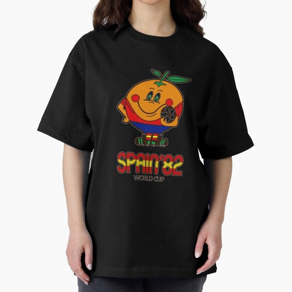 Spain 1982 World Cup- Soccer Oversized T-Shirt Celebrate the Stars of Match Day Hype around FIFA World Cup 2026 USA Canada Mexico, Neymar, Haaland and Cristiano Ronaldo, France, Supporter Pride, Iconic Celebrations, Legendary Names and Global Match