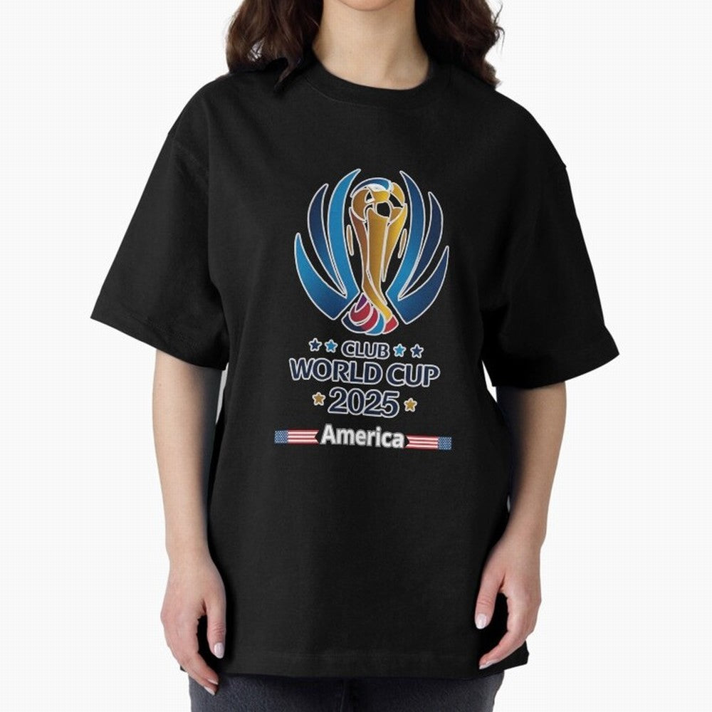 Club World Cup Oversized T-Shirt Bring Global Tournament Vibes to FIFA World Cup 2026 Group Stage Highlighting Cristiano Ronaldo, Portugal, Spain and Germany Energy, Football Passion, Legendary Performances, Festival Vibes and Supporter Community;