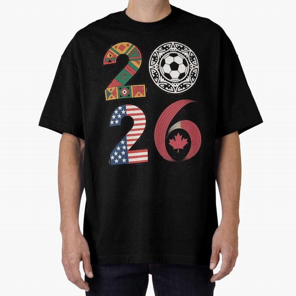 2026 Football Countries Oversized T-Shirt Cheer through Every Moment of Global Football Passion for FIFA World Cup 2026 Group Stage, Built around CR7, England, Championship Spirit, Famous Goals, Roaring Crowds and International Football Unity;