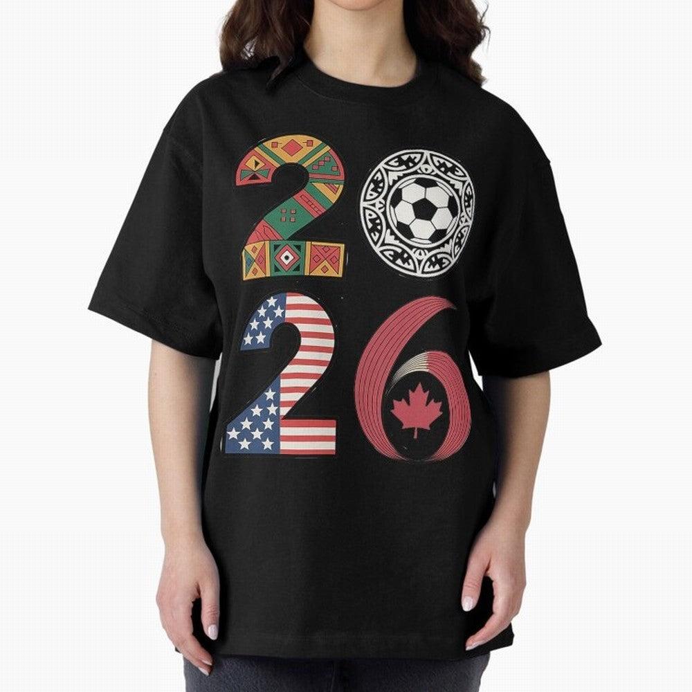 2026 Football Countries Oversized T-Shirt Cheer through Every Moment of Global Football Passion for FIFA World Cup 2026 Group Stage, Built around CR7, England, Championship Spirit, Famous Goals, Roaring Crowds and International Football Unity;