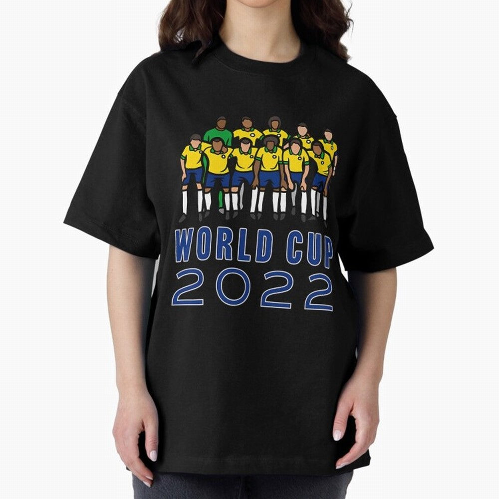 World Cup 2022 Oversized T-Shirt Celebrate Fan Culture around Global Football Passion for FIFA World Cup 2026, Celebrating CR7, Germany, Classic Soccer Heritage, Championship Pressure, Fan Loyalty and International Pride; Made for Collectors Who