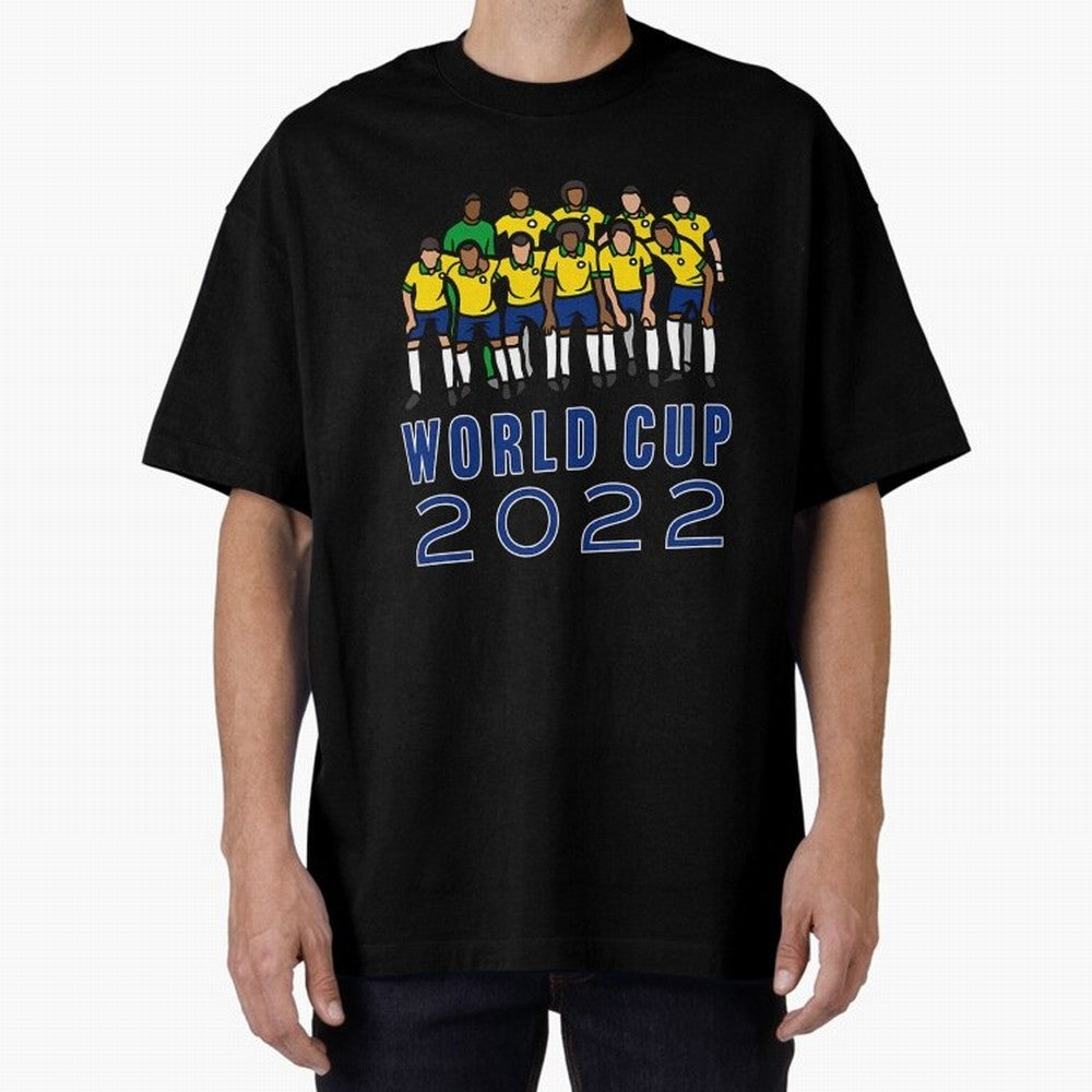 World Cup 2022 Oversized T-Shirt Celebrate Fan Culture around Global Football Passion for FIFA World Cup 2026, Celebrating CR7, Germany, Classic Soccer Heritage, Championship Pressure, Fan Loyalty and International Pride; Made for Collectors Who