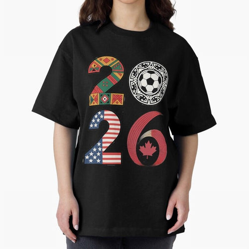 2026 Football Countries Design Usa Canada Mexico Inspired Oversized T-Shirt Celebrate Classic Football Spirit in FIFA World Cup 2026 for Fans of CR7 and England and Germany, Bringing Stadium Memories, Football Loyalty, International Chants and