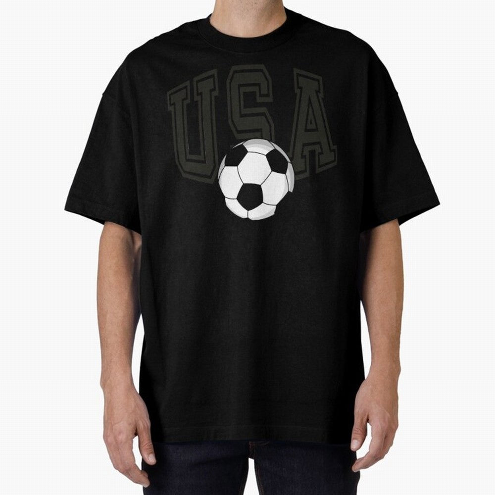 USA soccer ball American world cup 2026 fan Oversized T-Shirt Wear the Spirit of Global Football Passion for FIFA World Cup 2026 USA Canada Mexico, Celebrating Messi, Neymar and Mbappe, Brazil, Sports Nostalgia, International Competition, Famous