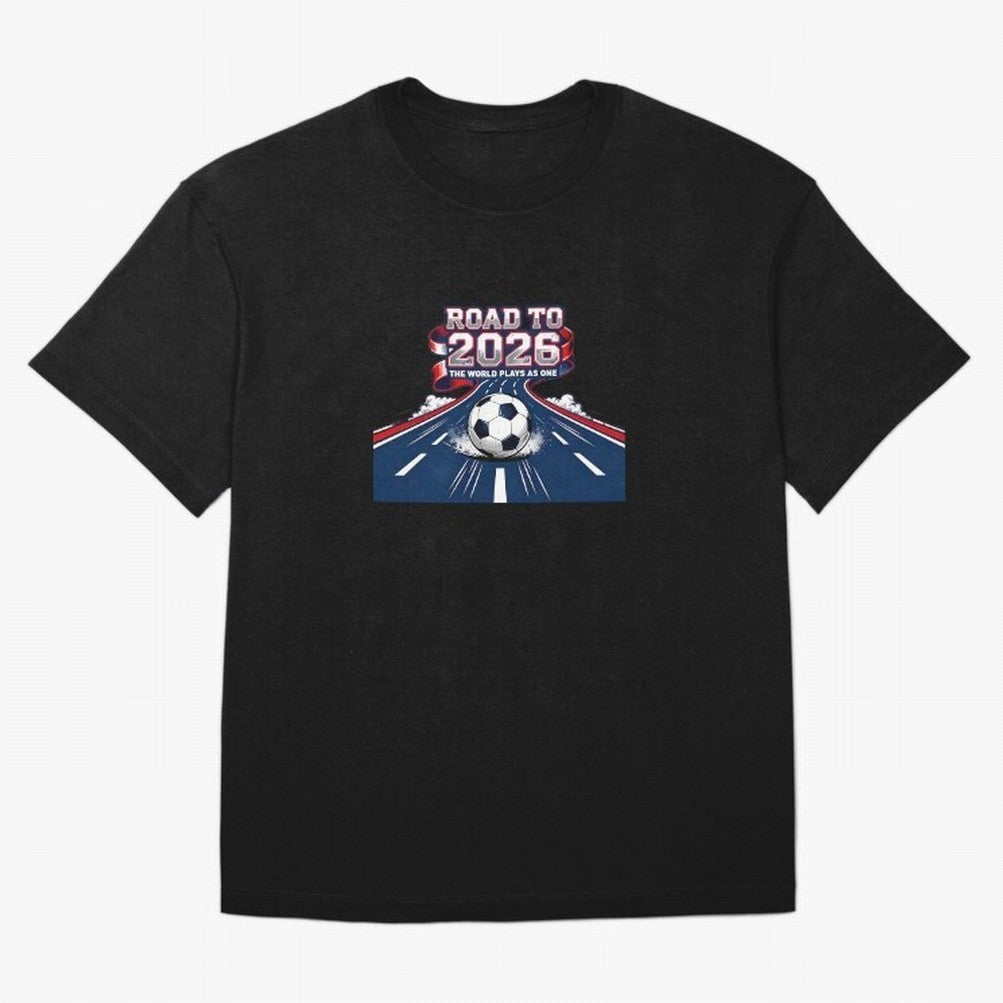 Road To 2026 The World Plays As One Oversized T-Shirt Celebrate Supporters United by FIFA World Cup 2026 Group Stage Built around Cristiano Ronaldo, Argentina, France and Brazil Energy, Match Day Excitement, Supporter Culture, Golden Goals and