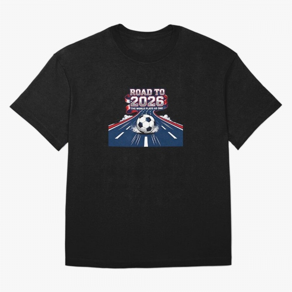 Road To 2026 The World Plays As One Oversized T-Shirt Stand Proud for FIFA World Cup 2026 for Fans of Neymar and Argentina, Bringing Classic Soccer Heritage, Championship Pressure, Fan Loyalty and International Pride; Ideal for Passionate Fans Who