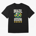 Brazil Soccer Football 2026 Oversized T-Shirt Back the Journey through the FIFA World Cup 2026 USA Canada Mexico Journey through Mbappe and Neymar Highlights, Argentina Pride, Supporter Pride, Iconic Celebrations, Legendary Names and Global Match