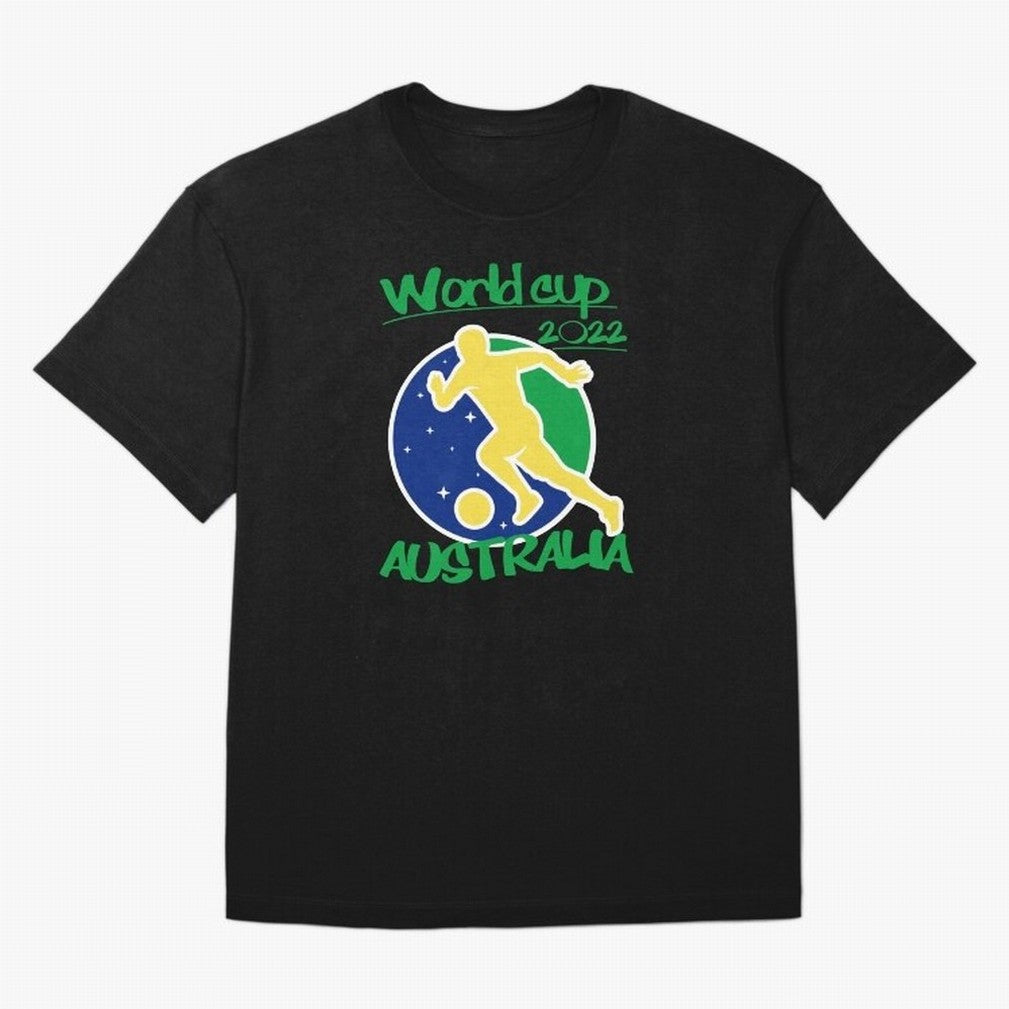 Australia World Cup 2022 Oversized T-Shirt Join Match Day Hype around FIFA World Cup 2026, Messi and Cristiano Ronaldo, Brazil, Sports Nostalgia, International Competition, Famous Players and Unforgettable Victories; Perfect for Fans, Collectors,
