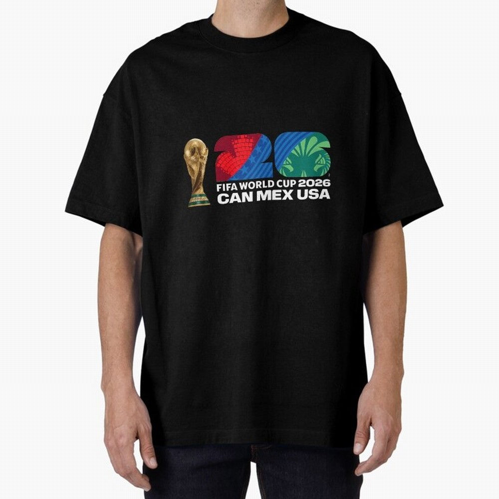 World Cup26 Host Country Trophy Oversized T-Shirt Celebrate Soccer Greatness during FIFA World Cup 2026 Spirit, Built around France, CR7, Champion Mindset, Group Stage Buzz, Knockout Tension and Passionate Fan Culture; Ideal for Passionate Fans Who