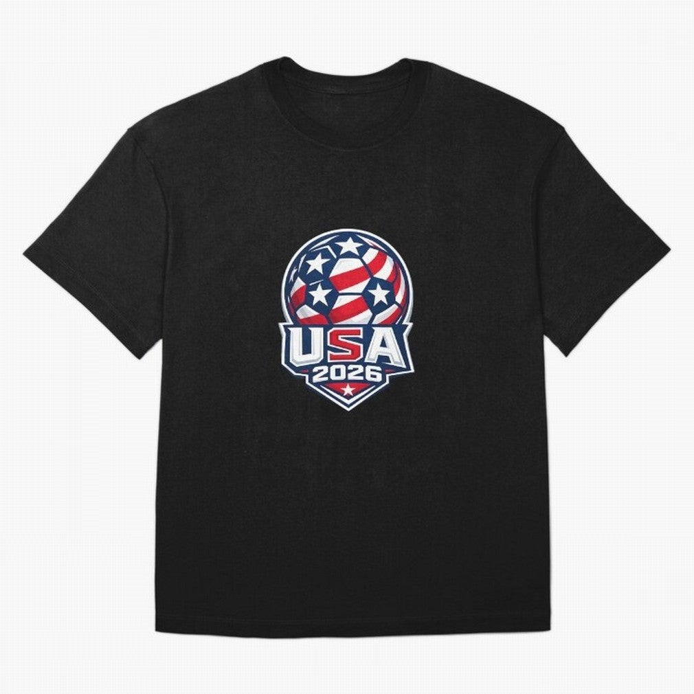 Usa 2026 World Cup - Star Spangled Soccer - American Host Fan Oversized T-Shirt Honor Champions and Dreams in FIFA World Cup 2026 Group Stage for Fans of CR7 and Argentina, France and Brazil, Bringing Goal Celebration Energy, Supporter Heritage,