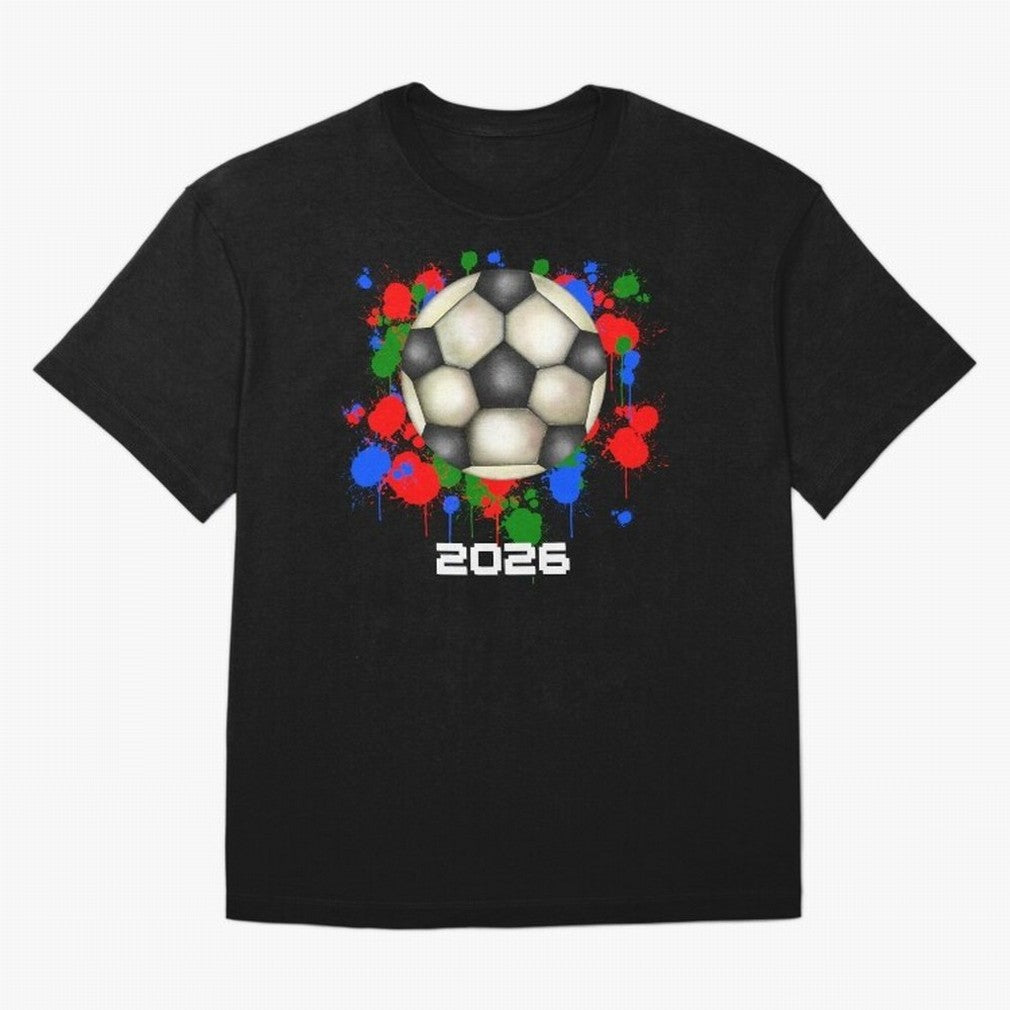 Football 2026 Oversized T-Shirt Show Match Day Excitement for FIFA World Cup 2026 Group Stage Capturing Messi and Cristiano Ronaldo, Portugal, Spain and Germany Energy, Global Supporter Spirit, Legendary Goals, National Colors and Tournament