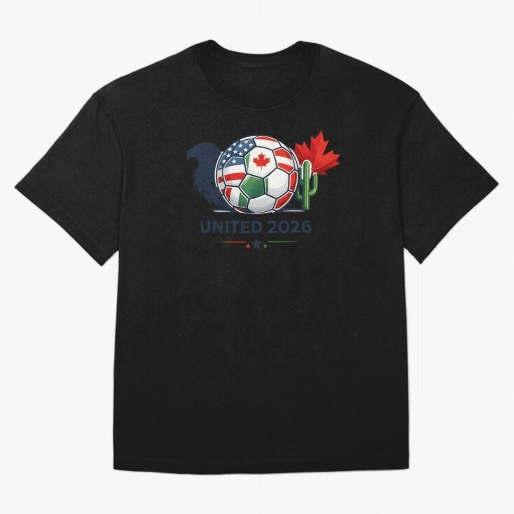 World Cup 2026 United Soccer Design Oversized T-Shirt Treasure FIFA World Cup 2026 Group Stage Spirit, Connected to Brazil, Portugal and Argentina, Neymar, Sports Nostalgia, International Competition, Famous Players and Unforgettable Victories;
