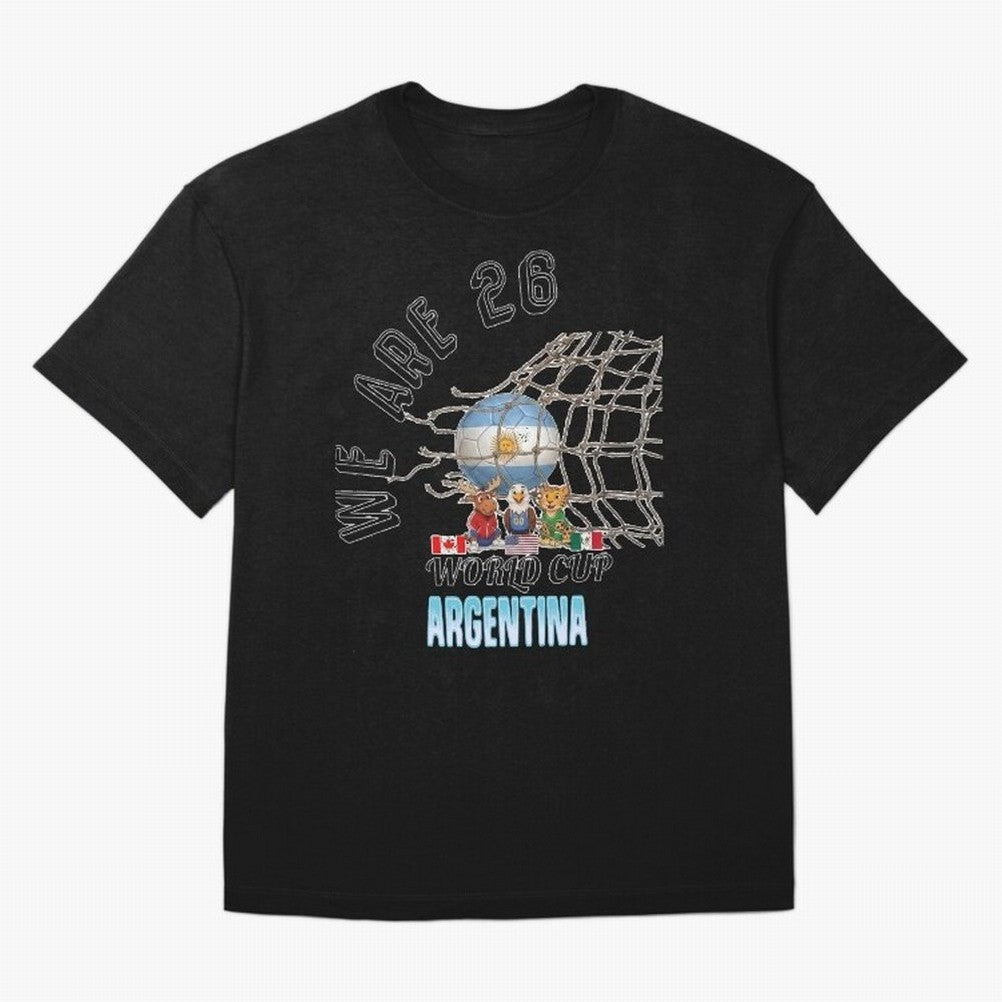World Cup 26 - Argentina Oversized T-Shirt Show Your Tournament Heart for the FIFA World Cup 2026 USA Canada Mexico Journey through Neymar, Haaland and Cristiano Ronaldo Highlights, Netherlands Pride, Tournament Hype, Historic Matchups, Family