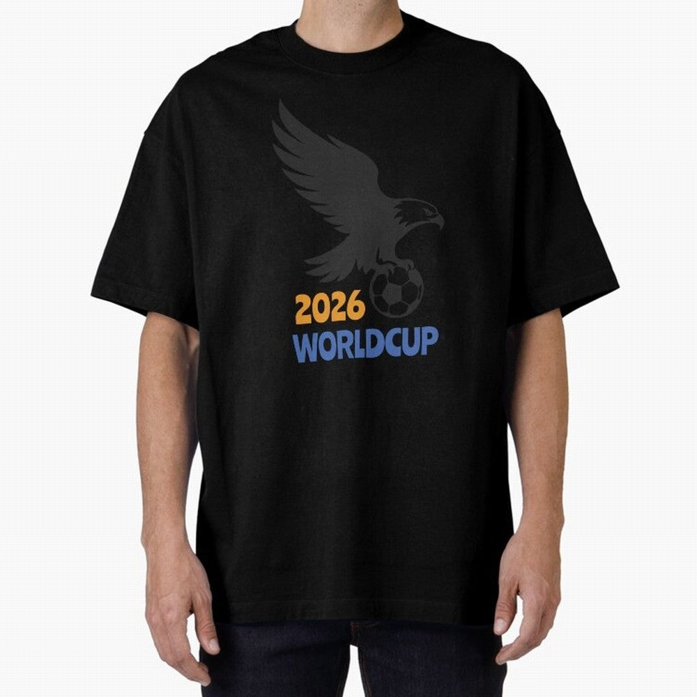 world cup 2026 Oversized T-Shirt Bring Stadium Energy to FIFA World Cup 2026 Spirit, Highlighting Argentina and Brazil, Mbappe, Champion Mindset, Group Stage Buzz, Knockout Tension and Passionate Fan Culture; Perfect for Supporters Who Want Bold