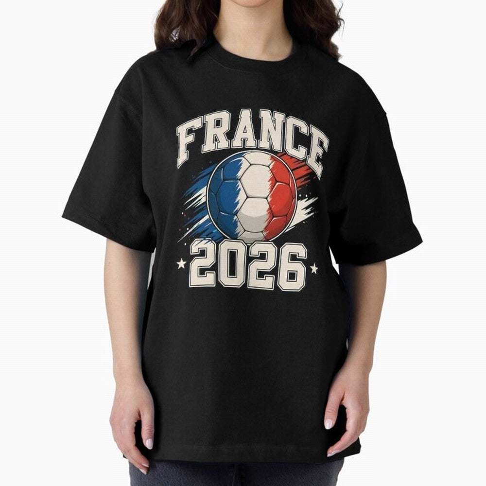 France 2026 World Cup for Football Fans and Teams Oversized T-Shirt Celebrate Golden Goal Energy in Match Day Hype around FIFA World Cup 2026 USA Canada Mexico, Messi, England, France and Netherlands, Football History, Final Match Energy, Crowd