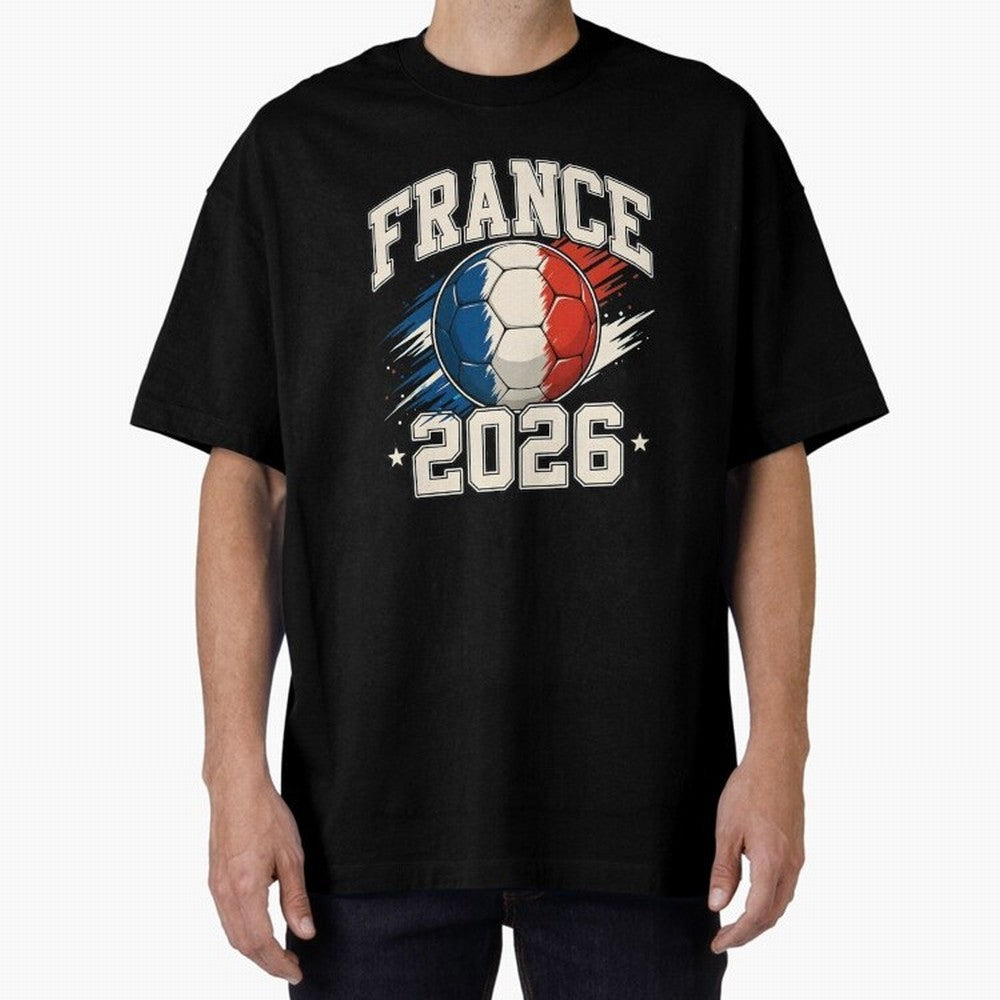 France 2026 World Cup for Football Fans and Teams Oversized T-Shirt Celebrate Golden Goal Energy in Match Day Hype around FIFA World Cup 2026 USA Canada Mexico, Messi, England, France and Netherlands, Football History, Final Match Energy, Crowd