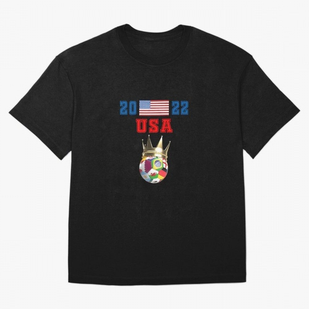 Usa World Cup Jersey 2022 Oversized T-Shirt Support Your Favorite Stars during FIFA World Cup 2026 USA Canada Mexico for Fans of Mbappe and England, Bringing Classic Soccer Heritage, Championship Pressure, Fan Loyalty and International Pride;