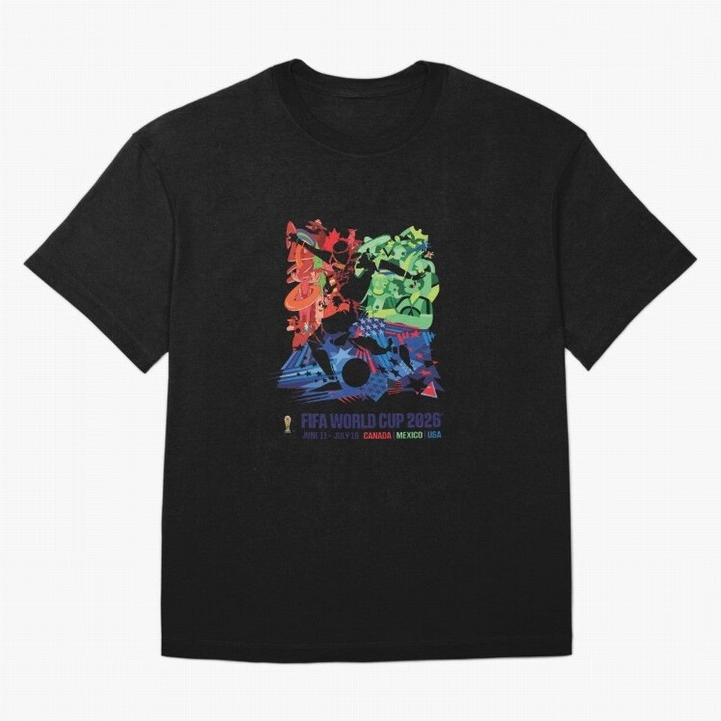 Host Nations Cultural Splash Art Oversized T-Shirt Celebrate Classic Football Spirit in FIFA World Cup 2026 USA Canada Mexico Built around CR7 and Messi, Germany Energy, Vintage Soccer Flavor, Modern Football Stars, National Flags and Final Night