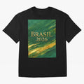 Brasil 2026 Gold Soccer Theme Oversized T-Shirt Show Love for Legendary Goals in the FIFA World Cup 2026 USA Canada Mexico Journey through Neymar, Haaland and Cristiano Ronaldo Highlights, Germany Pride, Champion Mindset, Group Stage Buzz, Knockout