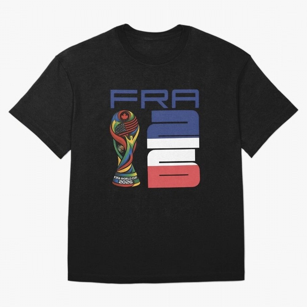 France World Cup 2026 Soccer - FRA 26 Blue White Red Oversized T-Shirt Bring Global Tournament Vibes to the FIFA World Cup 2026 Journey through Haaland and Mbappe Highlights, Germany Pride, Football Festival Excitement, Trophy Ambitions, Country