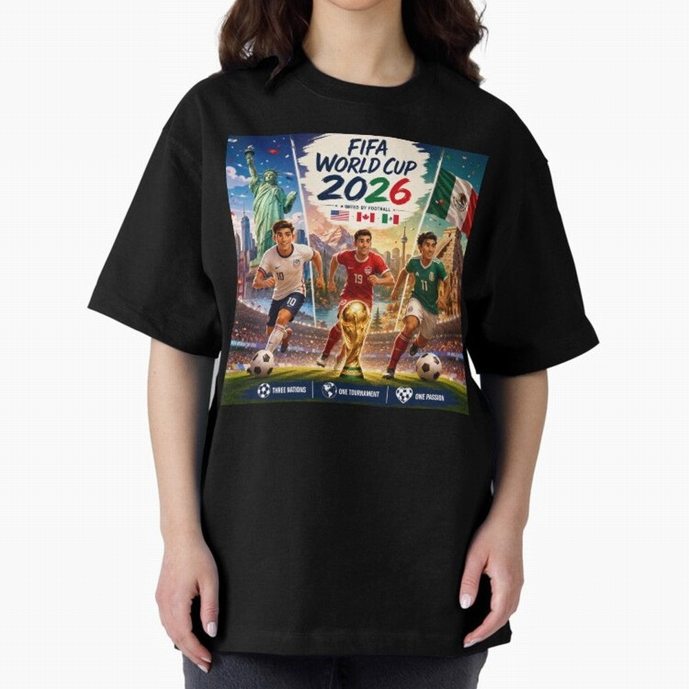 United by Football 2026 #football 2026 Oversized T-Shirt Feel the Heartbeat of Global Football Passion for FIFA World Cup 2026, Driven by CR7 and Messi, Netherlands, Global Supporter Spirit, Legendary Goals, National Colors and Tournament