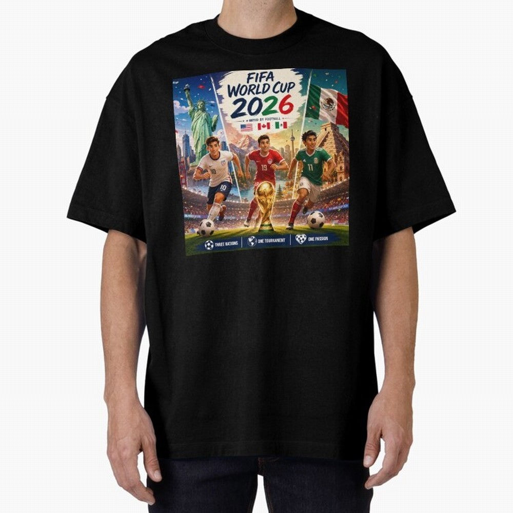 United by Football 2026 #football 2026 Oversized T-Shirt Feel the Heartbeat of Global Football Passion for FIFA World Cup 2026, Driven by CR7 and Messi, Netherlands, Global Supporter Spirit, Legendary Goals, National Colors and Tournament
