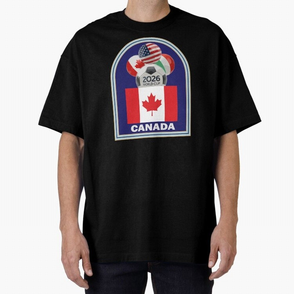 Canada 2026 Soccer T-shirt Oversized T-Shirt Bring a Vintage Feel to Global Football Passion for FIFA World Cup 2026, Centered on Messi, CR7 and Mbappe, Netherlands, Soccer Culture, Superstar Moments, National Team Dreams and Competitive Fire;