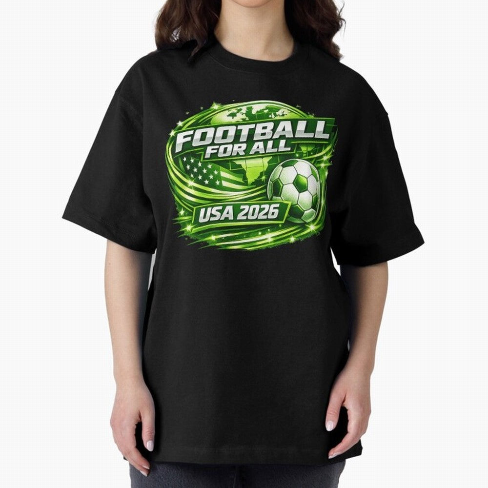 World Cup 2026 Oversized T-Shirt Celebrate the Stars of the FIFA World Cup 2026 Group Stage Journey through Mbappe and Neymar Highlights, Argentina, France and Brazil Pride, Tournament Hype, Historic Matchups, Family Viewing Parties and Global