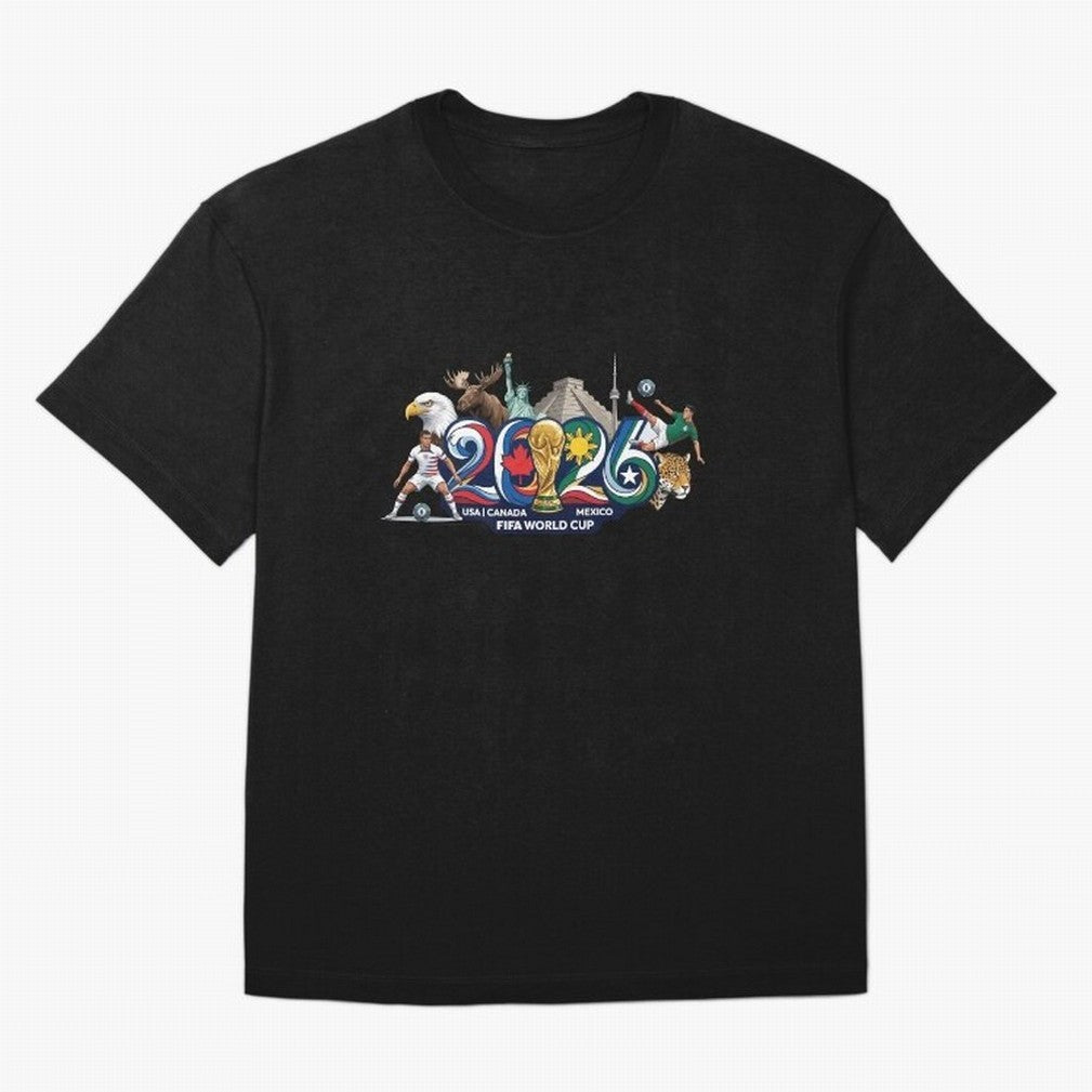 FIFA World Cup 2026 North America: USA Canada Mexico United Nations of Football Oversized T-Shirt Enjoy the FIFA World Cup 2026 USA Canada Mexico Journey through Cristiano Ronaldo Highlights, France and Portugal Pride, Football Passion, Legendary