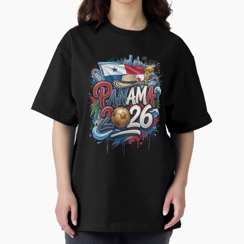 Panama World Cup 2026 Football Legacy Oversized T-Shirt Live the Energy of Match Day Hype around FIFA World Cup 2026 Group Stage, Messi, Neymar and Mbappe, England and Germany, Champion Mindset, Group Stage Buzz, Knockout Tension and Passionate Fan
