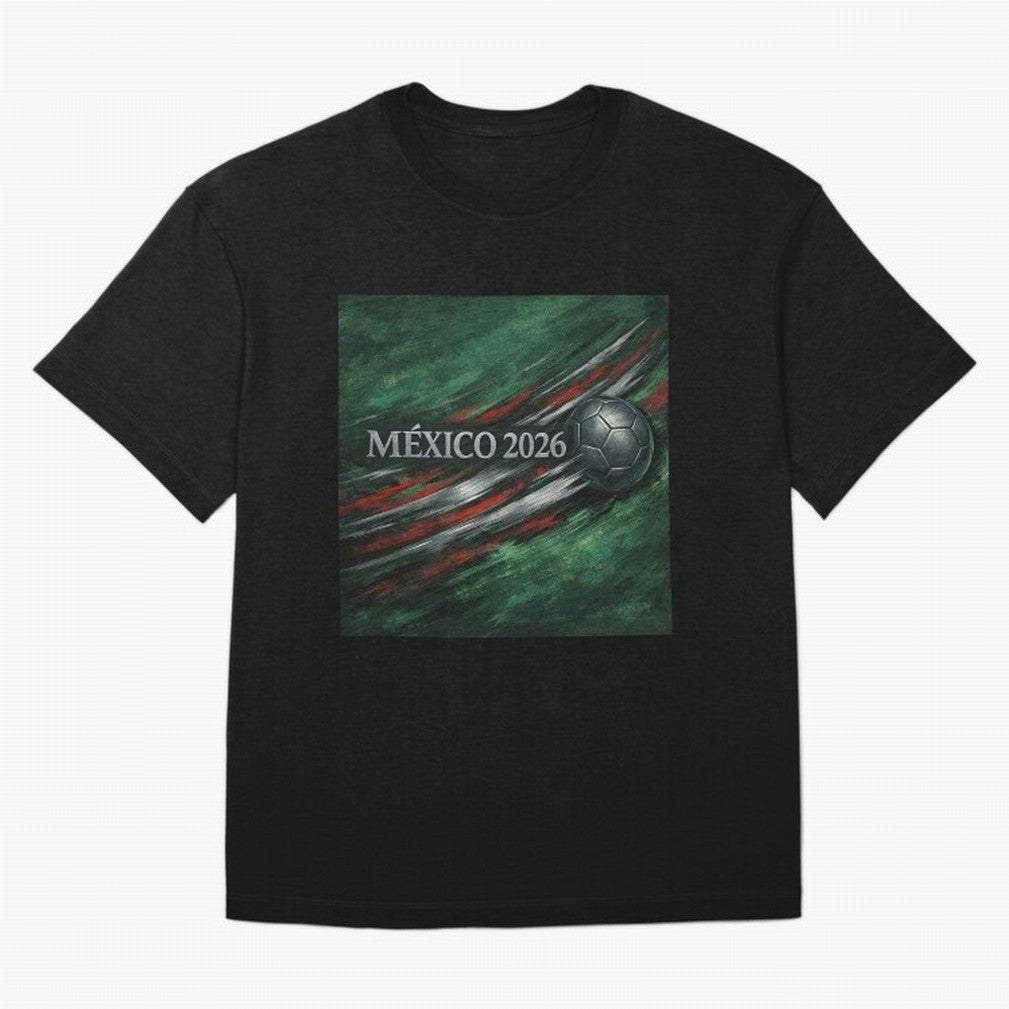 M¨¦xico 2026 Soccer Design Oversized T-Shirt Showcase FIFA World Cup 2026 Spirit, Made for Portugal, Spain and Germany, Neymar, Worldwide Fan Energy, Dramatic Goals, Stadium Lights and Championship Celebrations; Made for Die Hard Supporters, Soccer