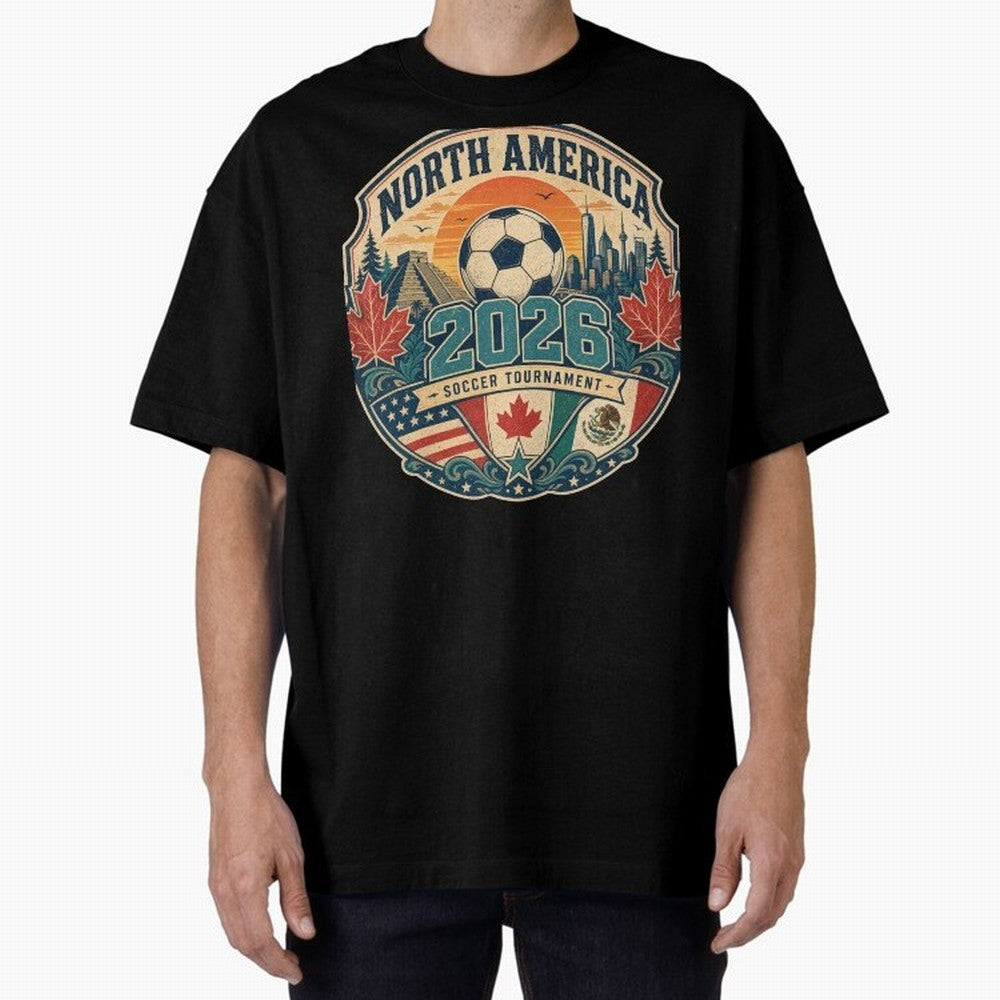 USA Canada Mexico Soccer Cup Oversized T-Shirt Relive Legendary Nights from FIFA World Cup 2026 Spirit, Celebrating Netherlands, Messi, Classic Soccer Heritage, Championship Pressure, Fan Loyalty and International Pride; Made for Collectors Who