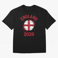 England World Cup 2026 football supporter| St George Cross Football Oversized T-Shirt Fuel the Hype around FIFA World Cup 2026 Group Stage Spirit, with France and Portugal, Messi, Neymar and Mbappe, Vintage Soccer Flavor, Modern Football Stars,