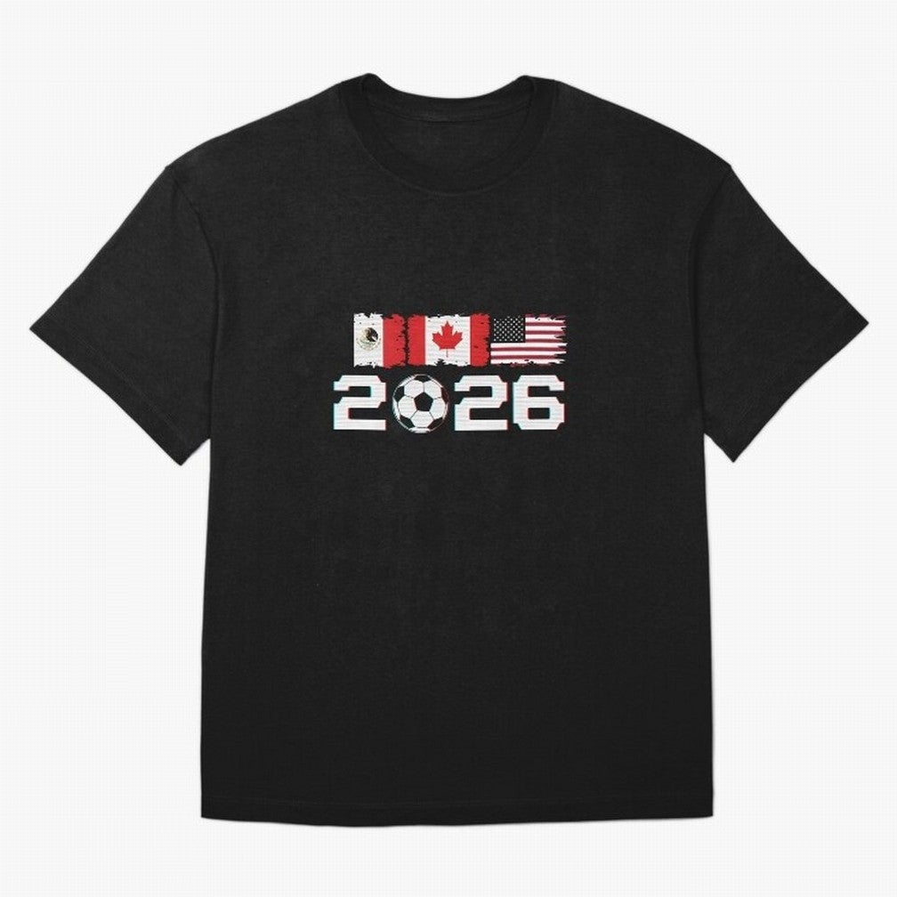Glitched United 2026 Cup - North America Emblem Part 2 T-Shirt_82924673 Oversized T-Shirt Fuel the Hype around FIFA World Cup 2026 Group Stage Spirit, with England, France and Netherlands, Cristiano Ronaldo, Goal Celebration Energy, Supporter
