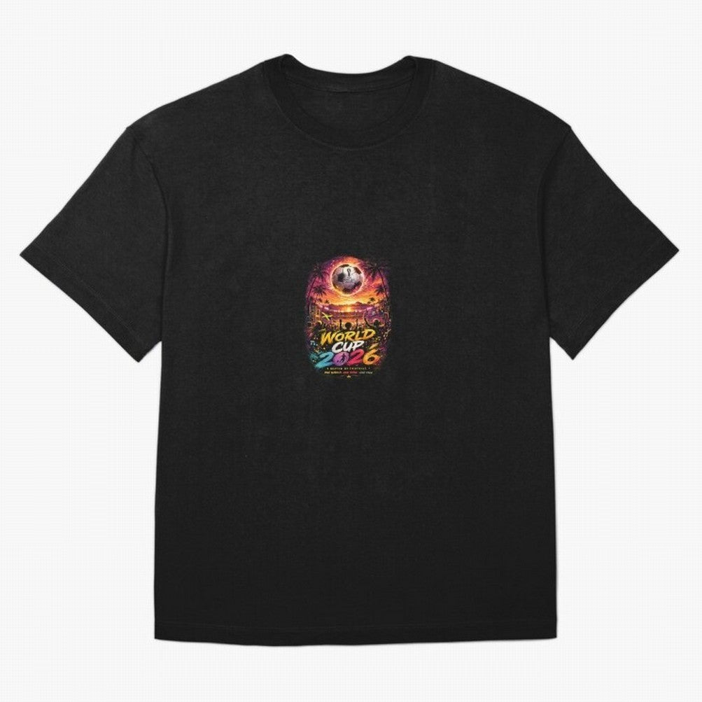 Copy of World Cup 2026 ¨C United Passion ?? | Neon Football Design Oversized T-Shirt Discover Match Day Hype around FIFA World Cup 2026 USA Canada Mexico, CR7 and Messi, Argentina and Brazil, Retro Football Energy, Iconic Rivalries, Trophy Chase