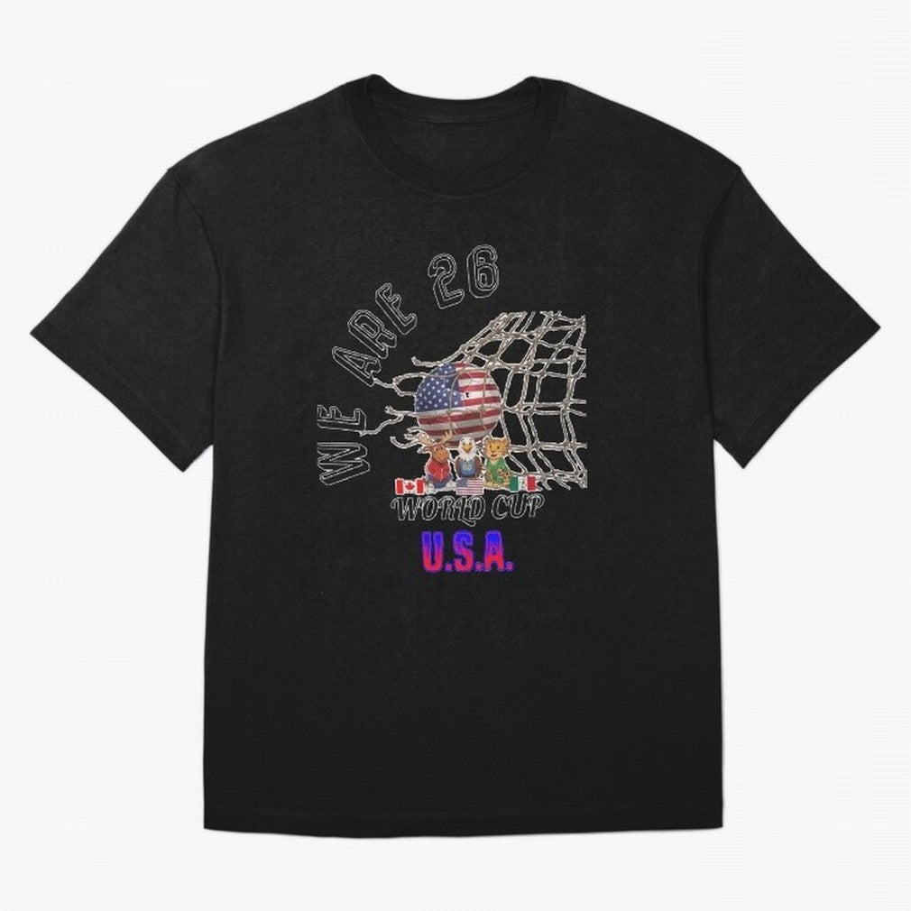 World cup 26 - USA Oversized T-Shirt Build the FIFA World Cup 2026 Group Stage Journey through Cristiano Ronaldo Highlights, France and Portugal Pride, Football Passion, Legendary Performances, Festival Vibes and Supporter Community; Made for Die