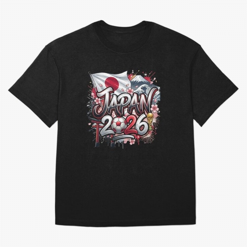 Japan World Cup 2026 Football Legacy Oversized T-Shirt Follow FIFA World Cup 2026 USA Canada Mexico Spirit, Filled with England and Germany, CR7 and Messi, Vintage Soccer Flavor, Modern Football Stars, National Flags and Final Night Emotion; Great