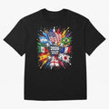2026 Soccer World Flags USA Mexico Canada Football Paint Splash Graphic Oversized T-Shirt Celebrate the Next Chapter of Match Day Hype around FIFA World Cup 2026, Haaland, England, France and Netherlands, Goal Celebration Energy, Supporter