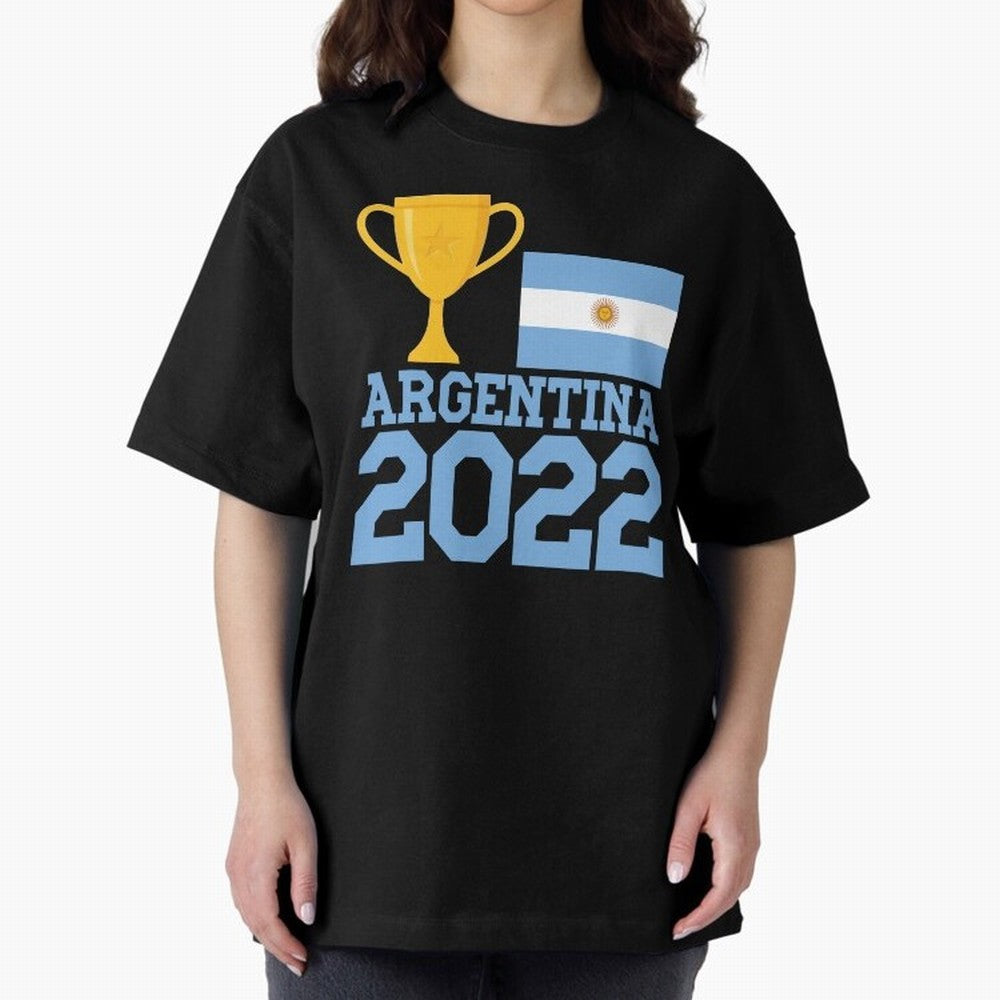 Argentina World Cup Soccer Football 2022, Argentina Soccer Jersey Argentinian Football, Argentina, Argentinian, Qatar World Cup 2022 Oversized T-Shirt Represent FIFA World Cup 2026 Built around Neymar, Haaland and Cristiano Ronaldo, Portugal, Spain