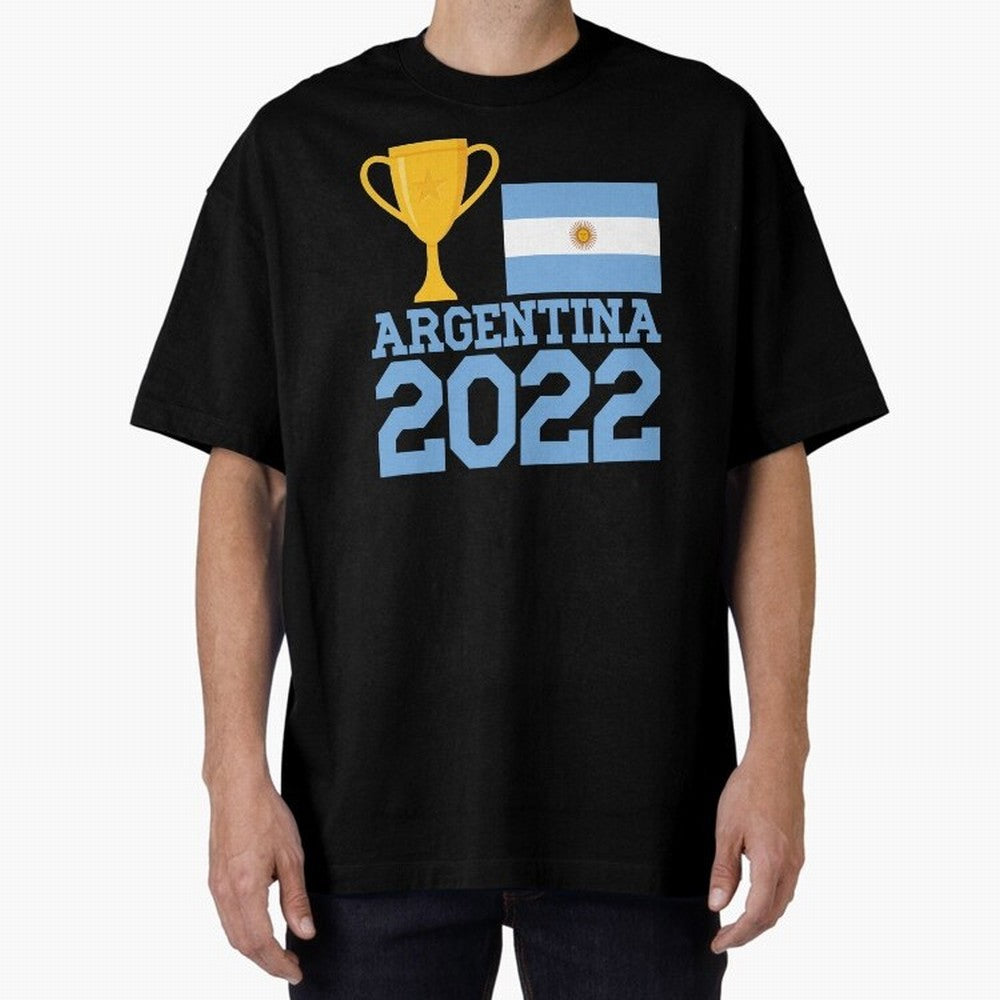 Argentina World Cup Soccer Football 2022, Argentina Soccer Jersey Argentinian Football, Argentina, Argentinian, Qatar World Cup 2022 Oversized T-Shirt Represent FIFA World Cup 2026 Built around Neymar, Haaland and Cristiano Ronaldo, Portugal, Spain