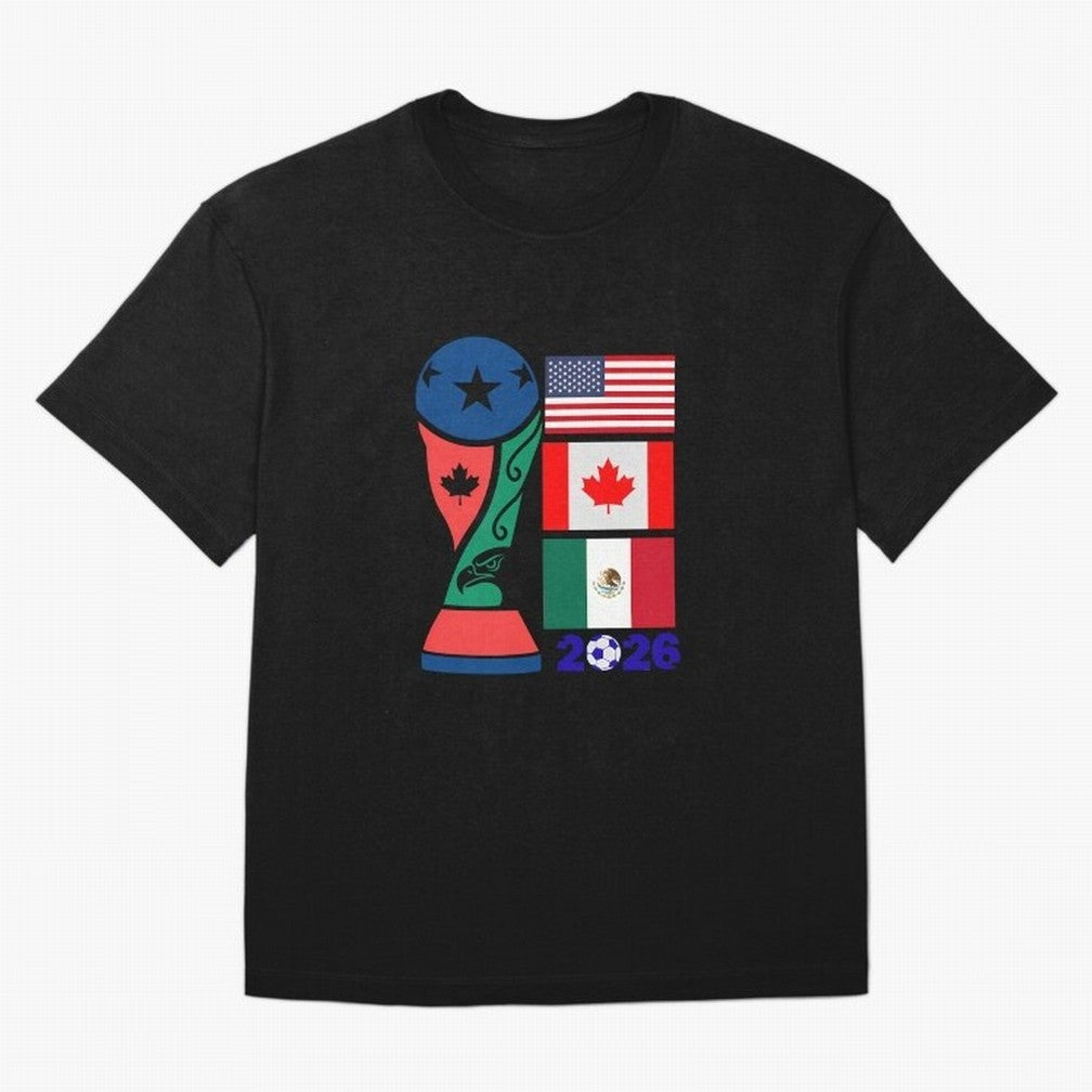North America Football Unity 2026 Oversized T-Shirt Carry the Dream of FIFA World Cup 2026 Spirit, Capturing Spain, Messi, Sports Nostalgia, International Competition, Famous Players and Unforgettable Victories; Created for Match Day Parties,