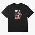 USA Soccer with Red White Blue Stars 2026 Cup T-Shirt_83834283 Oversized T-Shirt Make Memories around the FIFA World Cup 2026 USA Canada Mexico Journey through Neymar, Haaland and Cristiano Ronaldo Highlights, England, France and Netherlands Pride,