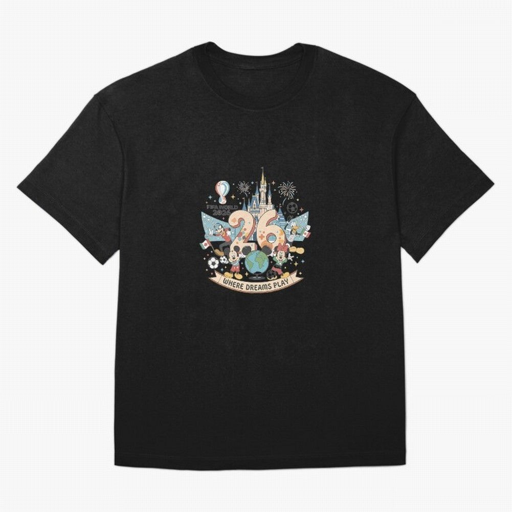 Dreamland Football 26 Oversized T-Shirt Celebrate Unforgettable Nights in FIFA World Cup 2026 USA Canada Mexico for Fans of Cristiano Ronaldo, Haaland and CR7 and England, France and Netherlands, Bringing Stadium Memories, Football Loyalty,