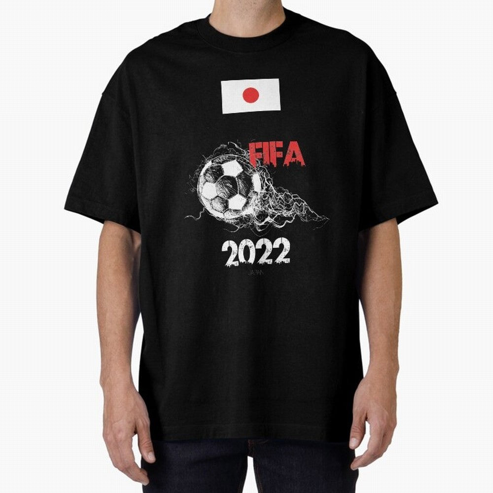 World Cup Qatar 2022 Japan Oversized T-Shirt Follow Global Football Passion for FIFA World Cup 2026 USA Canada Mexico, with Cristiano Ronaldo, Argentina, France and Brazil, Supporter Pride, Iconic Celebrations, Legendary Names and Global Match Day