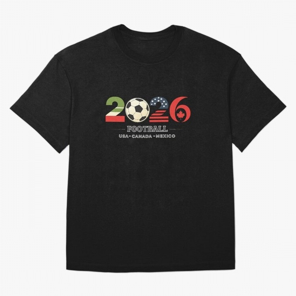 Football 2026 USA Canada Mexico Oversized T-Shirt Mark Global Football Passion for FIFA World Cup 2026 USA Canada Mexico, Inspired by Messi, Spain and Netherlands, Champion Mindset, Group Stage Buzz, Knockout Tension and Passionate Fan Culture;