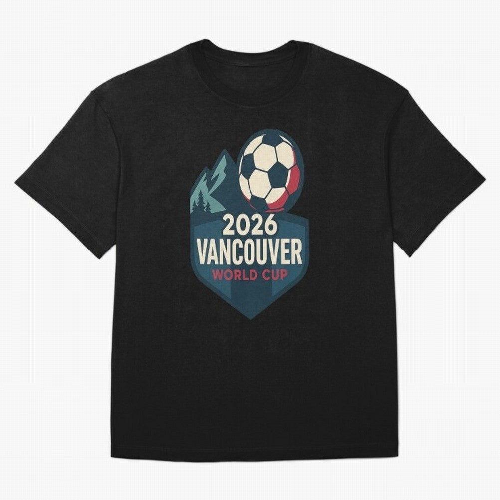 2026 Vancouver World Cup Design Oversized T-Shirt Carry the Colors and Pride of Global Football Passion for FIFA World Cup 2026, Connected to Neymar, Haaland and Cristiano Ronaldo, Argentina, Stadium Chants, National Pride, Trophy Dreams and