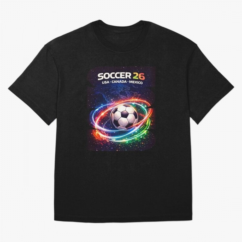 North America Soccer 2026 Shirt, Soccer 26 USA Canada Mexico Fan Tee, United 2026 Soccer Graphic - Bold Oversized T-Shirt Celebrate the FIFA World Cup 2026 Journey through Cristiano Ronaldo, Haaland and CR7 Highlights, Brazil Pride, Retro Football