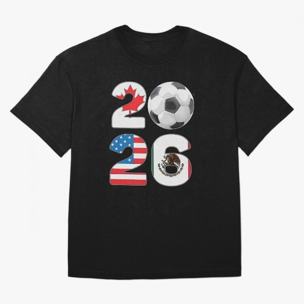 2026 North America Football Massive Event Soccer Ball Oversized T-Shirt Get Ready for the FIFA World Cup 2026 Journey through Messi and Cristiano Ronaldo Highlights, Portugal, Spain and Germany Pride, Global Supporter Spirit, Legendary Goals,